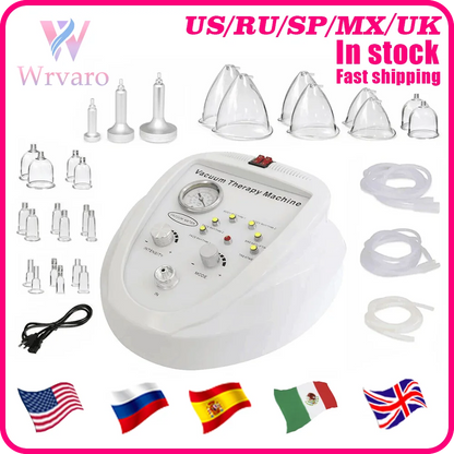 New Vacuum Massage Therapy Machine Lymphatic Drainage, Breast Chest Massager Enlargement Enhancement & Butt Lifting Body Shaping
