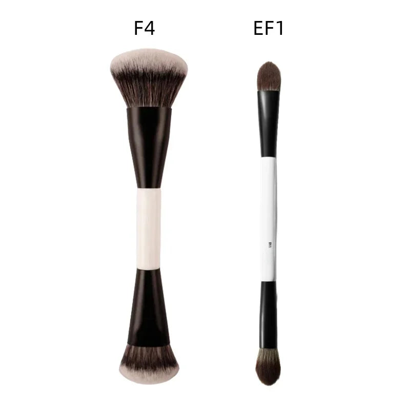 F4 Dual-Ended Synthetic Hair Makeup Brush for Foundation Powder Blush Contour Eyeshadow Concealer