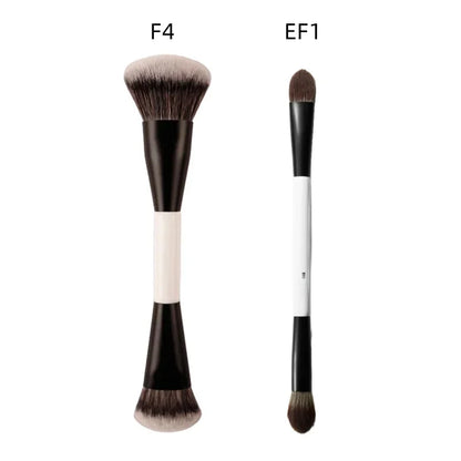 F4 Dual-Ended Synthetic Hair Makeup Brush for Foundation Powder Blush Contour Eyeshadow Concealer