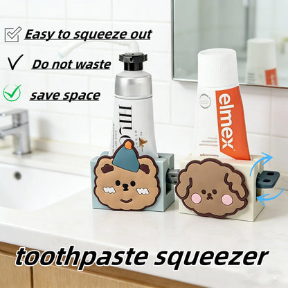 1PC Cartoon Manual Squeezers Toothpaste multiple style Bathroom Facial Cleanser Rolling Squeeze Clip Seat Holder Toothpaste