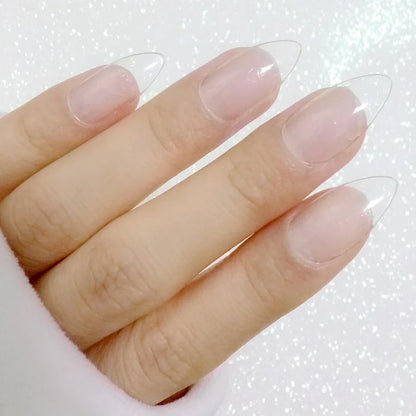 Artificial Short Fake Nail Press On False Nails Stiletto Shiny Wine Red DIY Women Fingertips Full Cover Manicure Tools