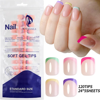 100pcs Black Almond Fake Nail Mid-length Solid Color Artificial Nail Removable Press On Nails Tip Almond Nail Art False Nail