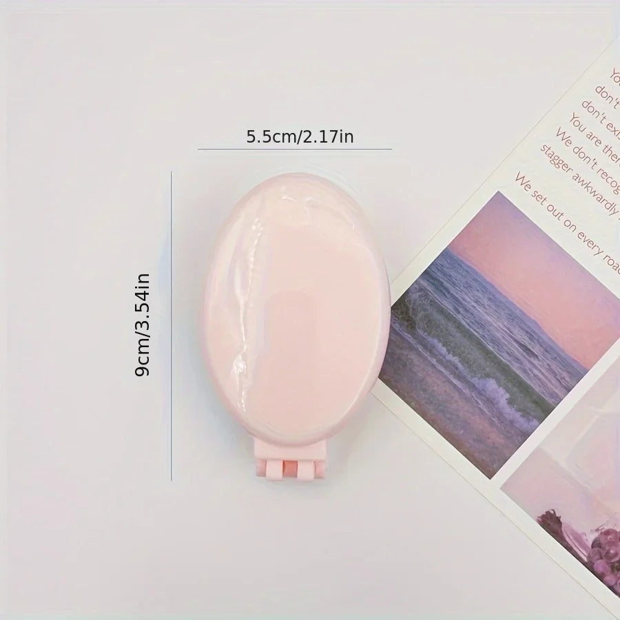 Foldable Travel Hair Brushes with Mirror Portable Folding Pocket Hair Brush Mini Hair Comb Compact Size Hair Massage Comb