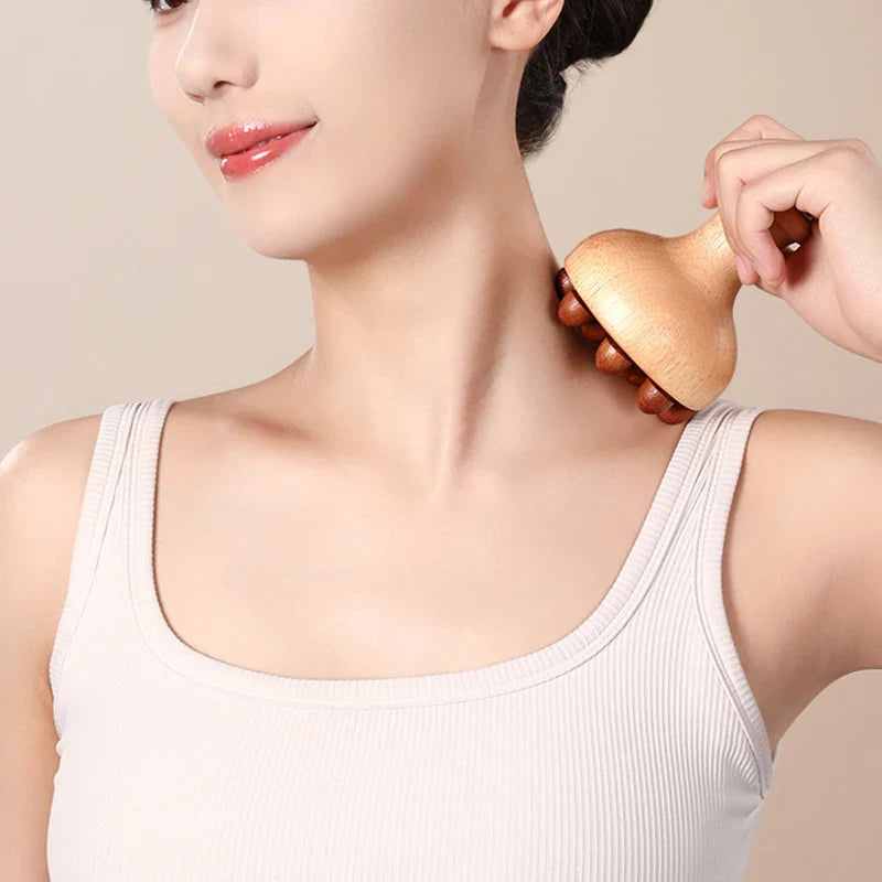 ●★☆ 1Pc Wooden Mushroom Massager Wood Therapy Massage Tool For Relief Muscle Full Body Massage Relax