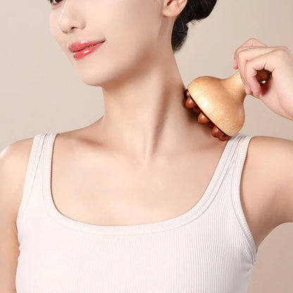 ●★☆ 1Pc Wooden Mushroom Massager Wood Therapy Massage Tool For Relief Muscle Full Body Massage Relax