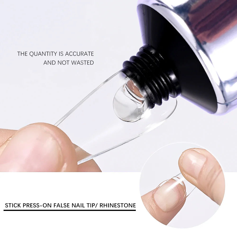 30g Solid Patch Easy Stick Nail Tips Gel Strong-Adhesive Nail Extension Gel Clear Soak Off UV LED Nail Tips/Rhinestone Gel
