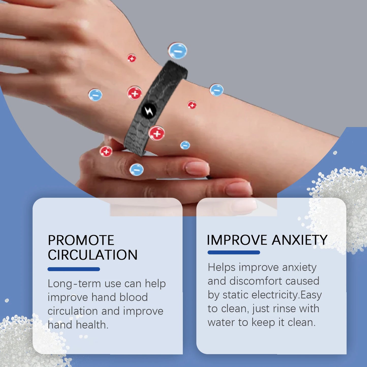 Body Care Energy Wristband Relieve Wrist Hand Joint Pain Anti Fatigue Stress Promote Blood Circulation