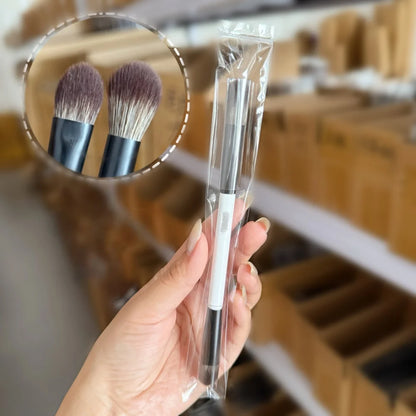 F4 Dual-Ended Synthetic Hair Makeup Brush for Foundation Powder Blush Contour Eyeshadow Concealer