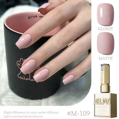 1pc 15ml Reddish Brown Gel Nail Polish Starter Pure Soak Off No Wipe Nail Gel Polish Suitable For All Seasons