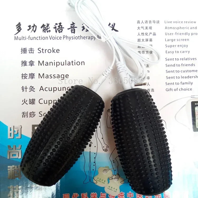 2pcs Hand Shock Conductive Rods for TENS EMS Massager Stimulator Hands Electrode Stick/with 1pcs Connecting Cable/Massager
