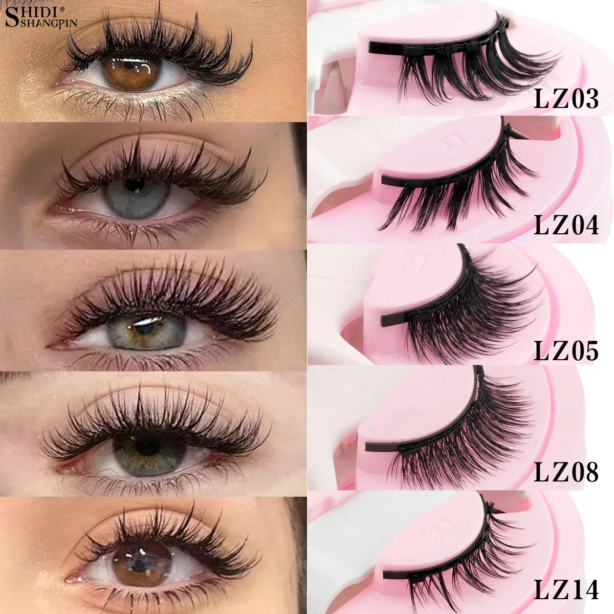 1 Pair Reusable Magnetic Eyelashes Set With Magnetic Tweezers Natural Faux Mink Lashes Fluffy Fake Eyelash Extension Makeup Tool