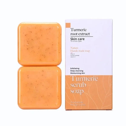 Kojic Acid & Sweet Orange Scrub Soap 70g/140g Glutathione Coconut Milk Cedar Turmeric Brightening Scrub Kojic Acid Scrub Soap