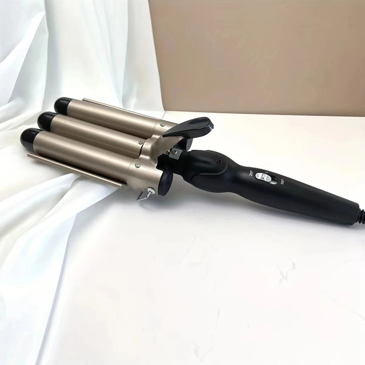 MORFONE 3-in-1 Curling Iron Hair Ceramic 1 Inch Curler Wand Crimper Wand -22mm Large Curling Sticks, 3-in-1 Hair Styling Tool