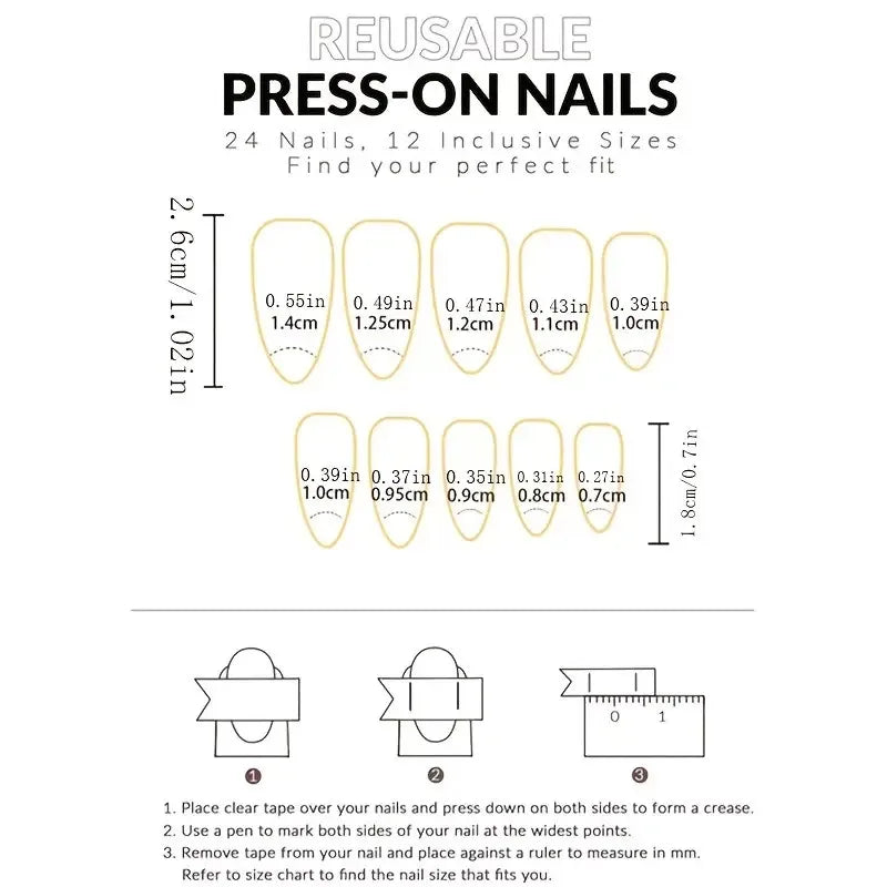 24PCS- white almond fake nails, red love pattern decoration, exquisite elegance, fashion generous, suitable for dating, dinner,