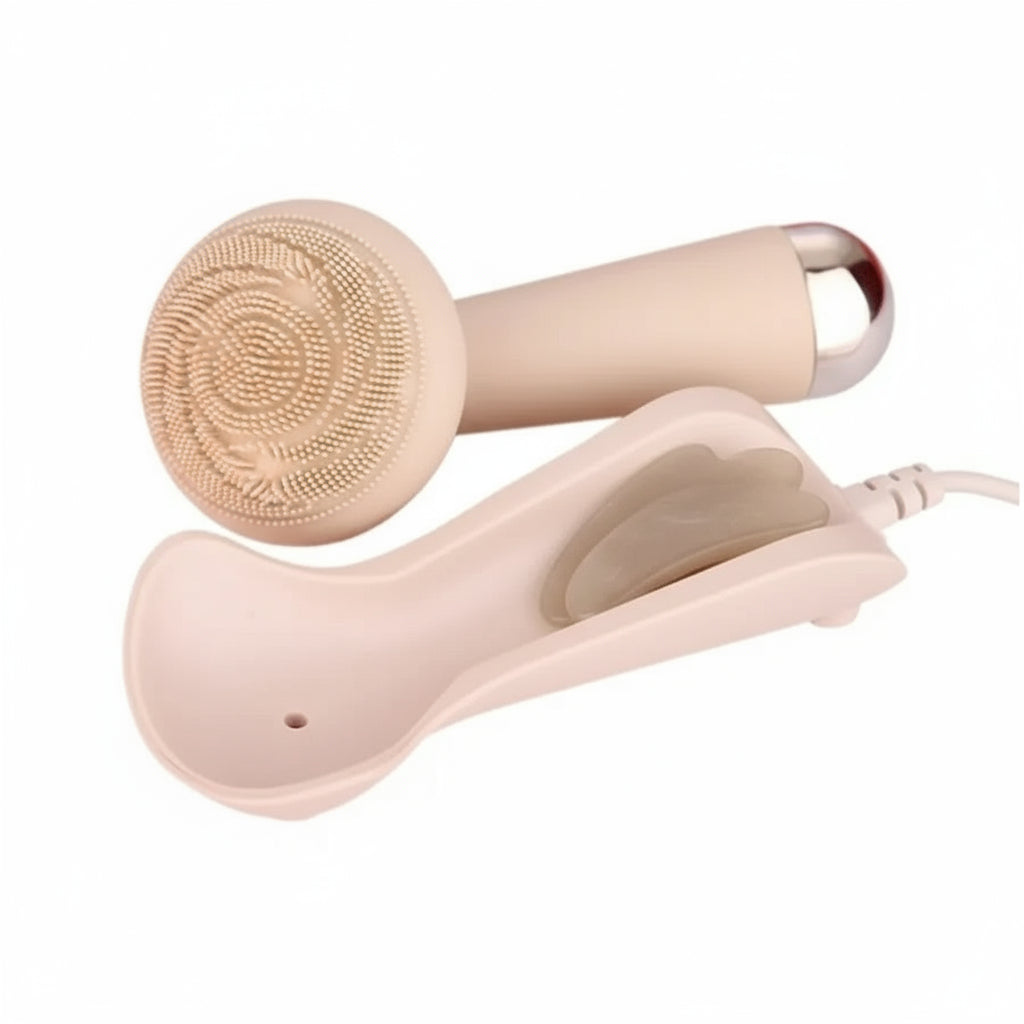 Electric Silicone Brush Facial Brush Skin Massager Wireless Charging Cleansing Waterproof  Vibration Beauty Instrument Care
