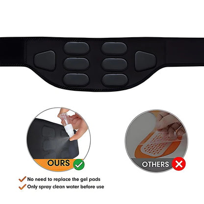 120CM Smart Muscle Toner Abdominal Toning Belt Abs Trainer USB Recharge Home Gym Fitness Massager