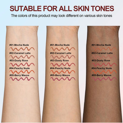Waterproof Lip Liner Peel Off Tattoo Lipgloss Waterproof Long Lasting Matte Lip Tint Brown Contour Tear-off Lips Stain Cosmetic