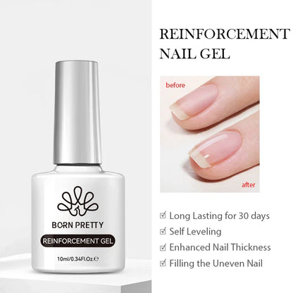 BORN PRETTY 15ml 3D Carving Jelly White Nude Non Stick Hand Solid Extension Nail Gel Polish Flower Acrylic Nail Art Building Gel