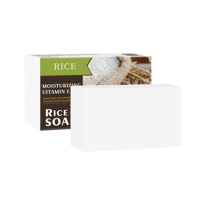 Natural Rice & Turmeric Handmade Soap with Vitamin C | Lemon Essential Oil Cleansing Bar for Face & Body | Organic Skincare Arti
