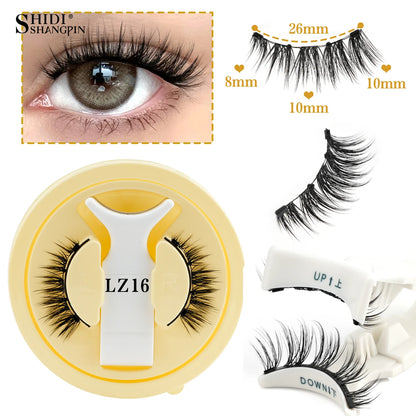 1 Pair Reusable Magnetic Eyelashes Set With Magnetic Tweezers Natural Faux Mink Lashes Fluffy Fake Eyelash Extension Makeup Tool