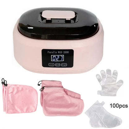 2L Paraffin Wax Machine Paraffin Bath Kit Wax Melts for Feet and Hand Paraffin Wax Warmer Foot Mask Moisturizing Socks