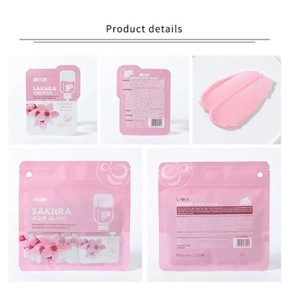 1/5/10 PCS Sakura Mud Mask Nourishing Deep Cleansing Korean SkinCare Product Hydrating Moisturing Skin Conditioning Brightening
