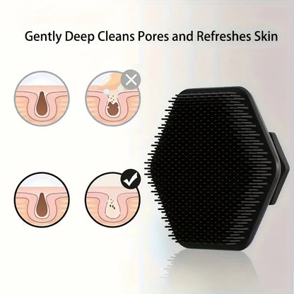 Facial cleansing tool set, stainless steel heart-shaped scraping tool, ice roller, silicone facial brush