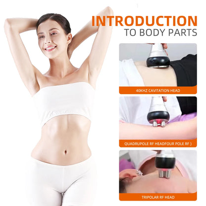 Ultrasonic Cavitation 40k Vacuum System Machine 6 in 1 Slimming Face Lifting Cellulite Reduction Massage Body Shaping Fat B