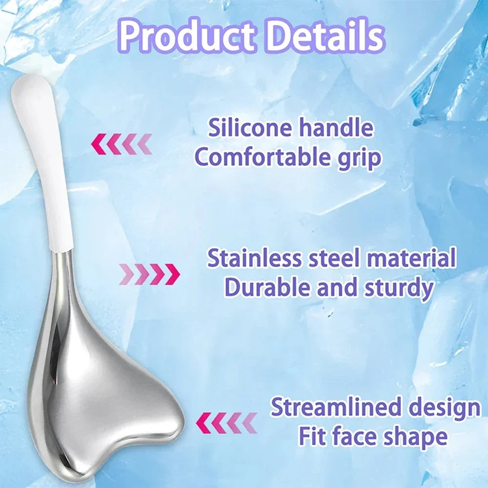 Cooling Spa Ice Globes Roller Stainless Steel Gua Sha Cryo Sticks Face and Eyes Massager Facial Skin Care Tools Gifts for Women