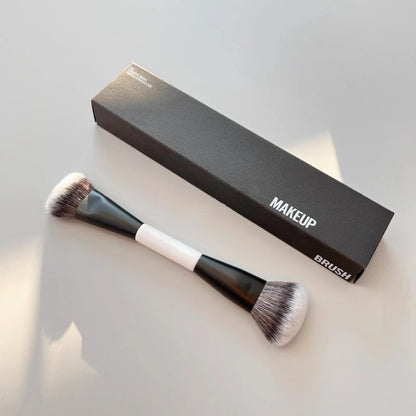 F4 Dual-Ended Synthetic Hair Makeup Brush for Foundation Powder Blush Contour Eyeshadow Concealer