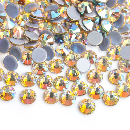 SS16 SS20 Glitter стразы Crystal Hotfix Rhinestones 1440pcs/pack Crystal AB Hot Fix Rhinestone for Apparel Wedding Dress E7021