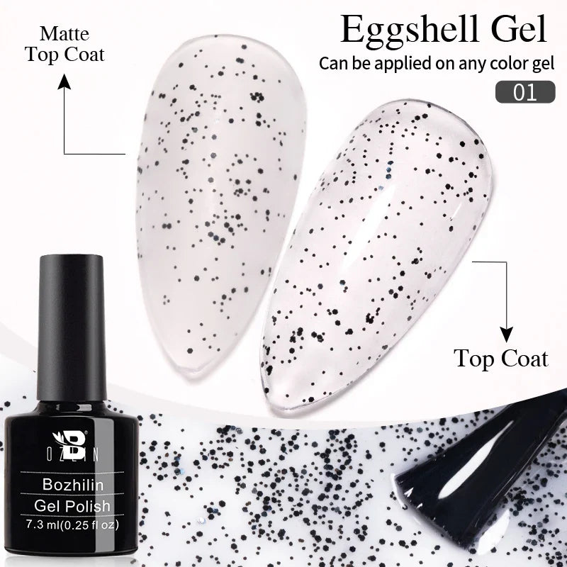 BOZLIN 5ml Sparkling Chameleon Mica Shell Gel Polish Colorful Sequins Manicure Semi Permanent Soak Off Nail Art Gel Varnish