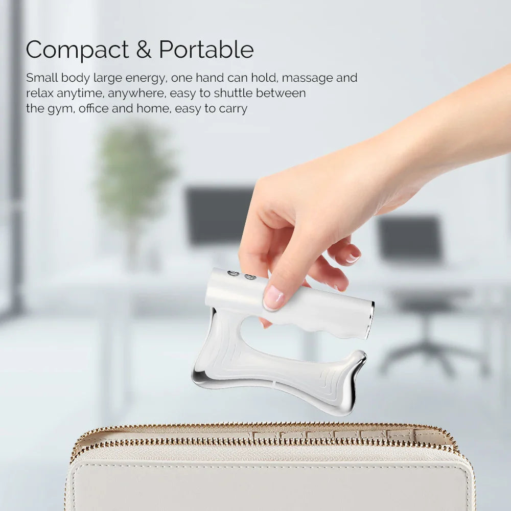 Fitness Muscle Scraping Massager Electric Fascia Knife Vibration Gua Sha Scraper Back Leg Body Relaxation Stainless Steel