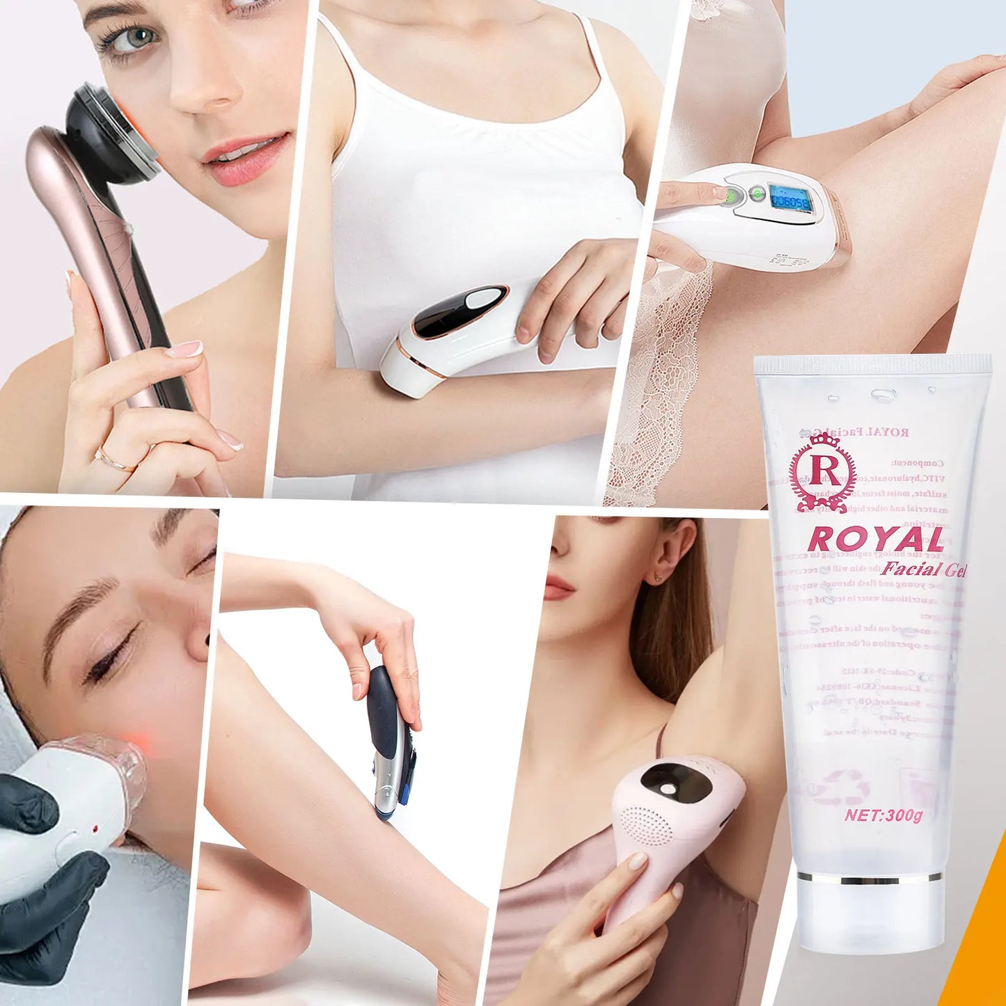 Ultrasonic Gel RF&EMS Massager Cavitation Body Slimming Facial Skin Firming Lifting Tighten Anti Wrinkles Injection Gel Cream