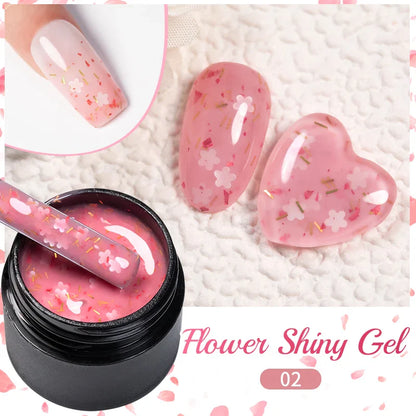 BOZLIN 5ml Sparkling Chameleon Mica Shell Gel Polish Colorful Sequins Manicure Semi Permanent Soak Off Nail Art Gel Varnish