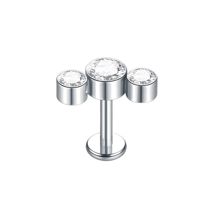 1Pc G23 Titanium Ear Tragus Cartilage Helix Daith Piercing Stud Earrings for Women Internal Thread Labret Piercing Lip Ring 16G