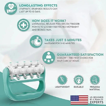 Lymphatic Drainage Massager Ultimate Fascia Release & Scar Tissue Massage Tool Personal Handheld Massage Roller Healthy care