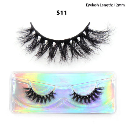 LEHUAMAO Makeup Mink Lashes 3D Short Mink Eyelashes Natural False Eyelashes Fluffy Mink Lashes Extension 12mm-15mm Eyelashes