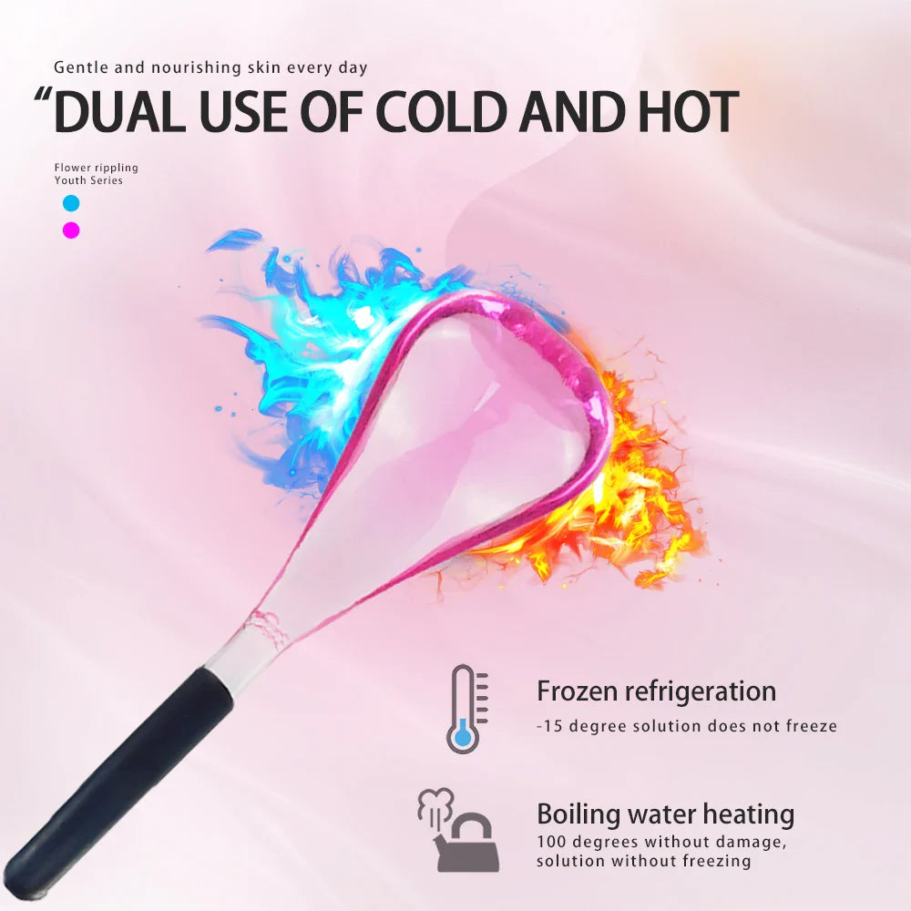 Glass Cold Spoon For Face with Pure Dew Ice Skin Beauty Liquid Face Massager Ice Global Skincare Tools