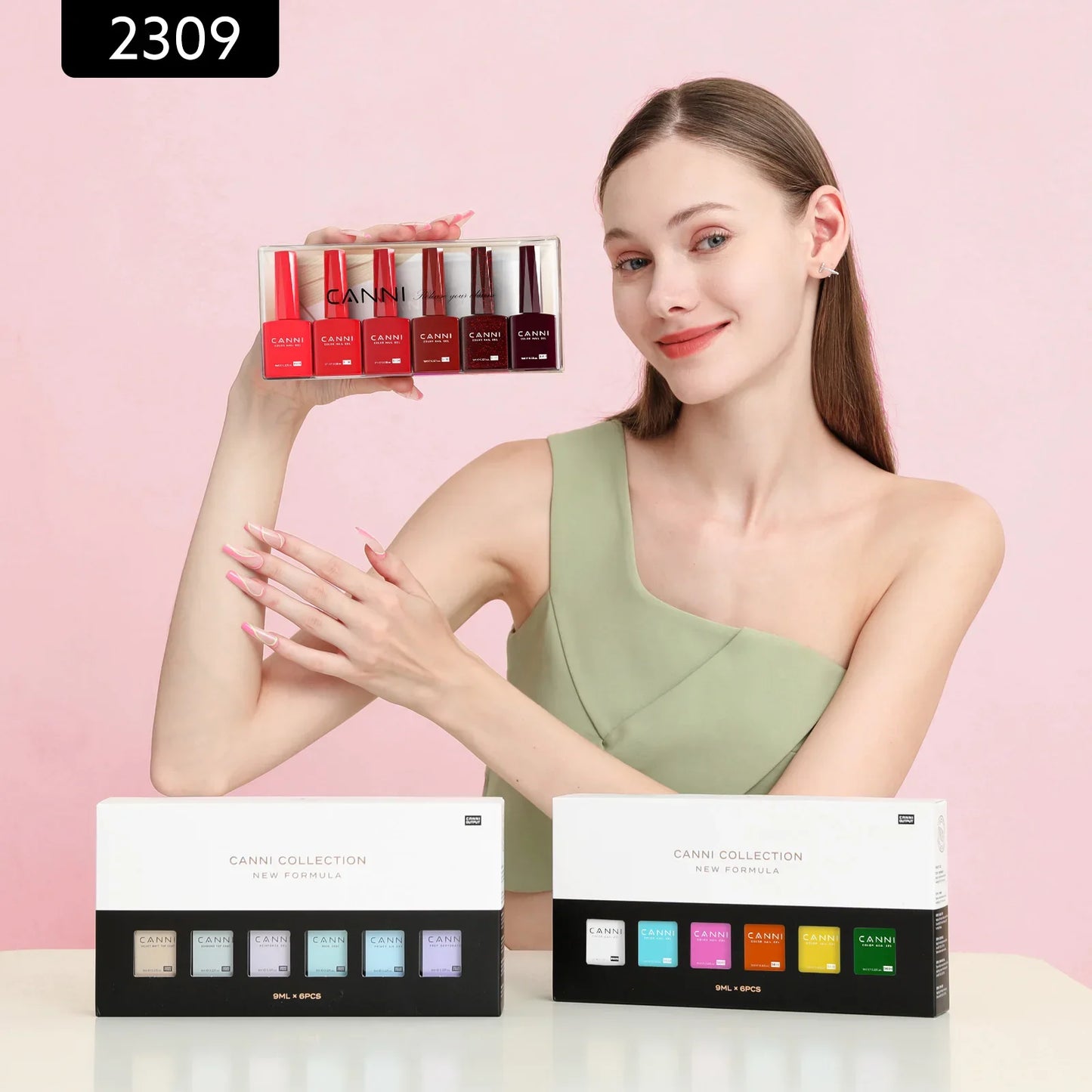 CANNI Nail Gel Polish Set HEMA TPO FREE Jelly Nude Color Rubber Base UV Construction Gel Semi Permanent Soak off UV LED Gel Nail