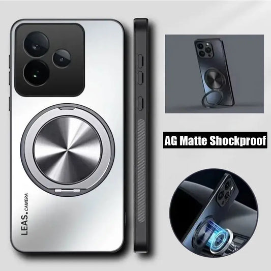 Case for Realme GT 7T GT7 Shockproof Magnetic Holder Matte Hard Phone Cover for Realme Neo 7X Neo7 SE Shell Cases
