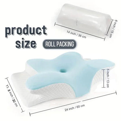 Memory Foam Pillows Butterfly Shaped Relaxing Cervical Slow Rebound Neck Pillow Pain Relief Sleeping Orthopedic Pillow Beding