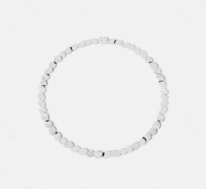 R&P  Silver Irregular Elliptical Geometry Ring Earrings Bracelet Necklace Women Classic Luxury Fashion Party Feast Jewelry