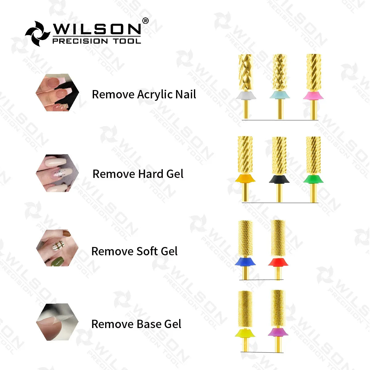 WILSON Small Barrel Bits-Nail drill bits Remove gel Manicure tool Nail accessories Hot sale