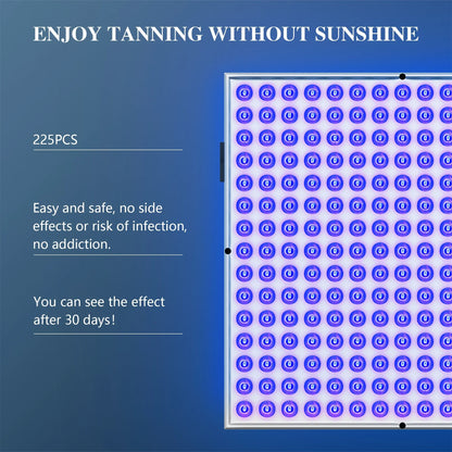 NEW 225PCS Lamp Blue Light Cold Laser LEDs Face Tanning Solarium Lamp with Stand， Beauty Skin Care For Body & Face Equipment 45W