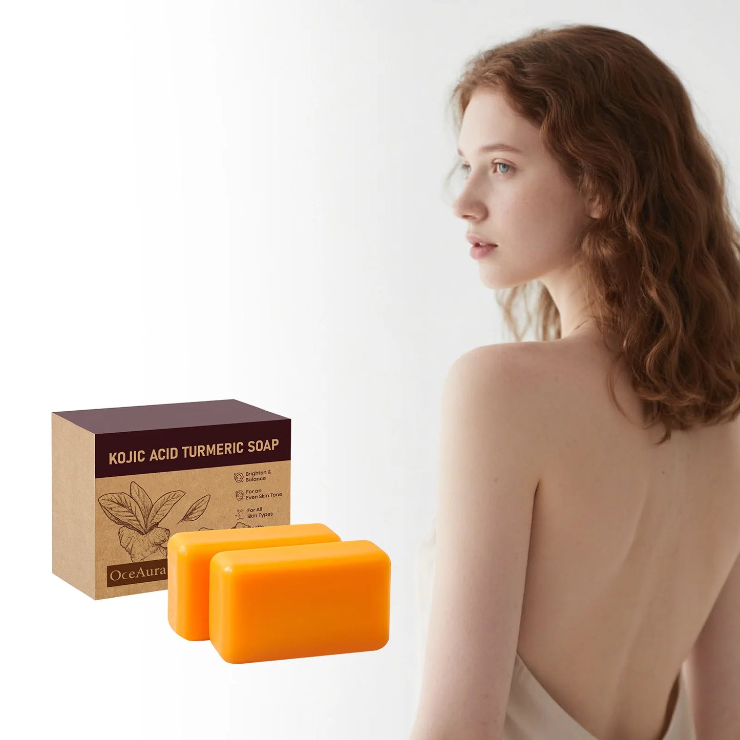 Turmeric Soap: Cleans Pores, Improves Skin Texture, Nourishes and Hydrates Body Skin, Suitable for Full Body Use