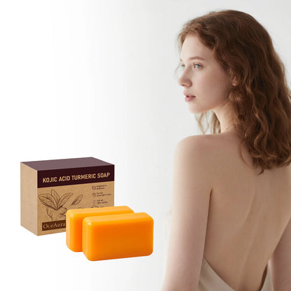 Turmeric Soap: Cleans Pores, Improves Skin Texture, Nourishes and Hydrates Body Skin, Suitable for Full Body Use