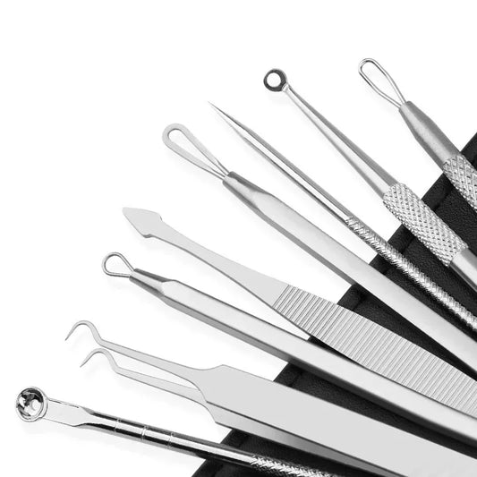 1/4/8pcs Blackhead Comedone Acne Pimple Blackhead Remover Tool Spoon for Face Skin Care Tool Needles Facial Pore Cleaner Acne