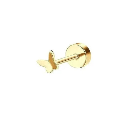 Bobisty 1PC Flat Back Earrings for Women Hypoallergenic Surgical Steel Earrings for Sensitive Ears 20G Cartilage Small Stud Hoop