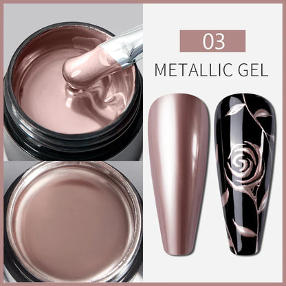 BOZLIN 5ml Sparkling Chameleon Mica Shell Gel Polish Colorful Sequins Manicure Semi Permanent Soak Off Nail Art Gel Varnish